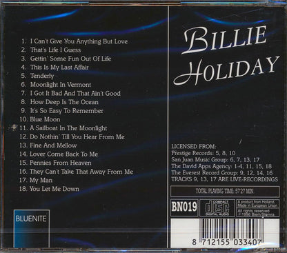Billie Holiday - Angel Of Harlem [New CD]
