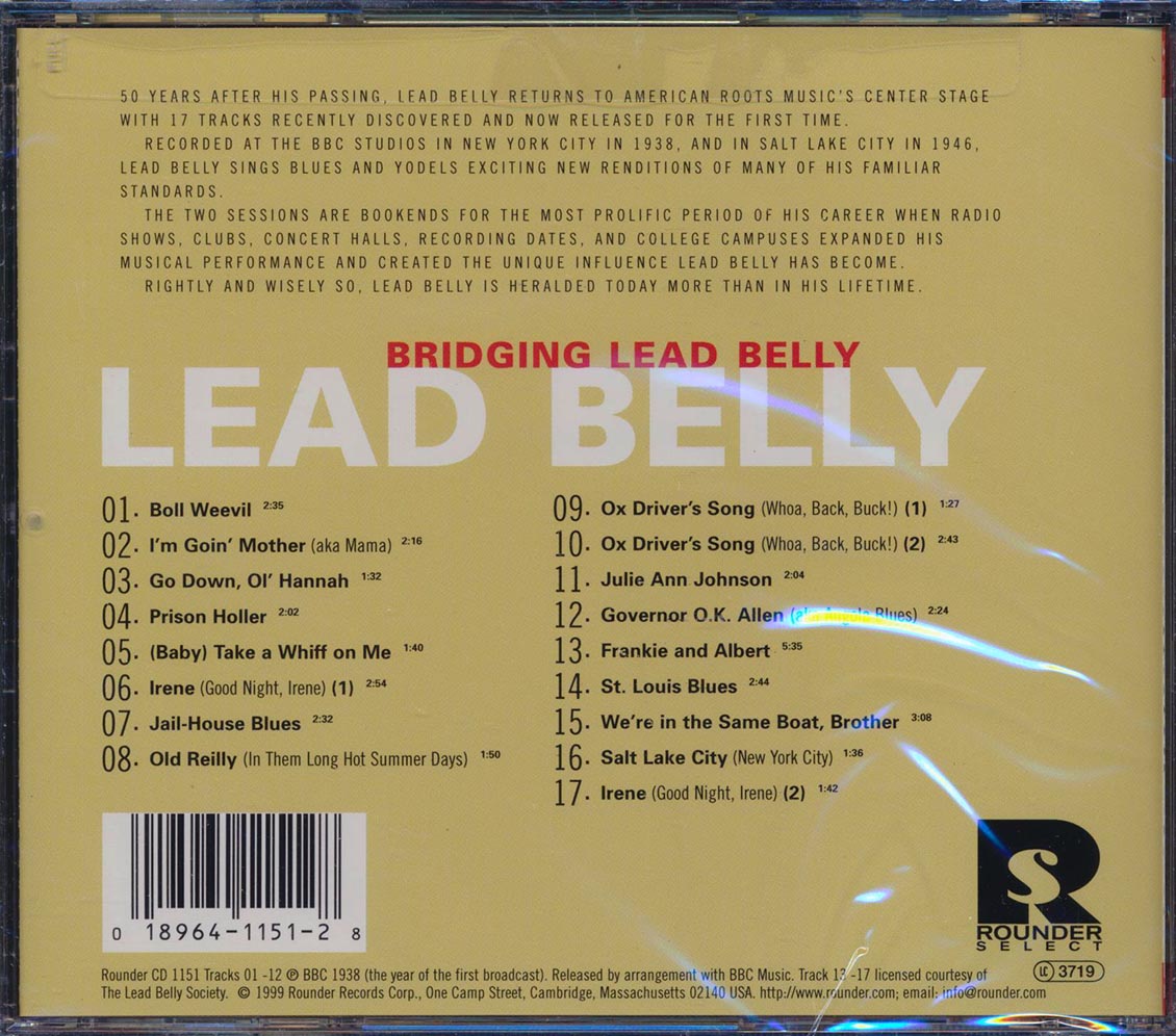 Leadbelly - Bridging Leadbelly [New CD]