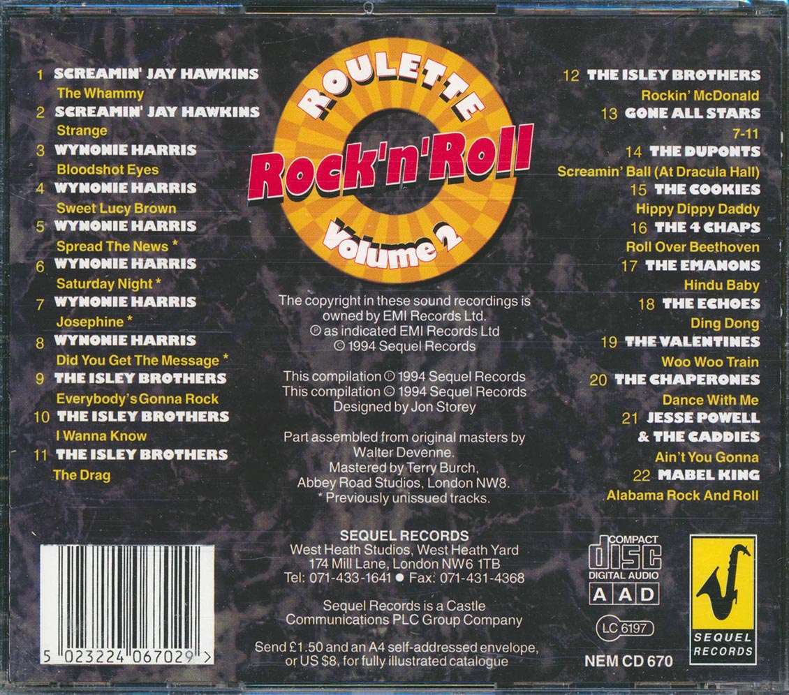 Screamin' Jay Hawkins, Wynonie Harris, The Isley Brothers, Etc. - Roulette Rock & Roll Volume 2 [New CD]