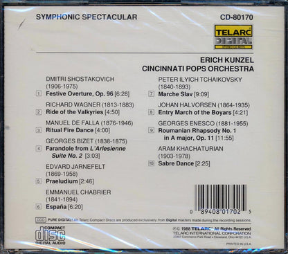 Eric Kunzel - Symphonic Spectacular: Cincinnati Pops Orchestra [New CD]