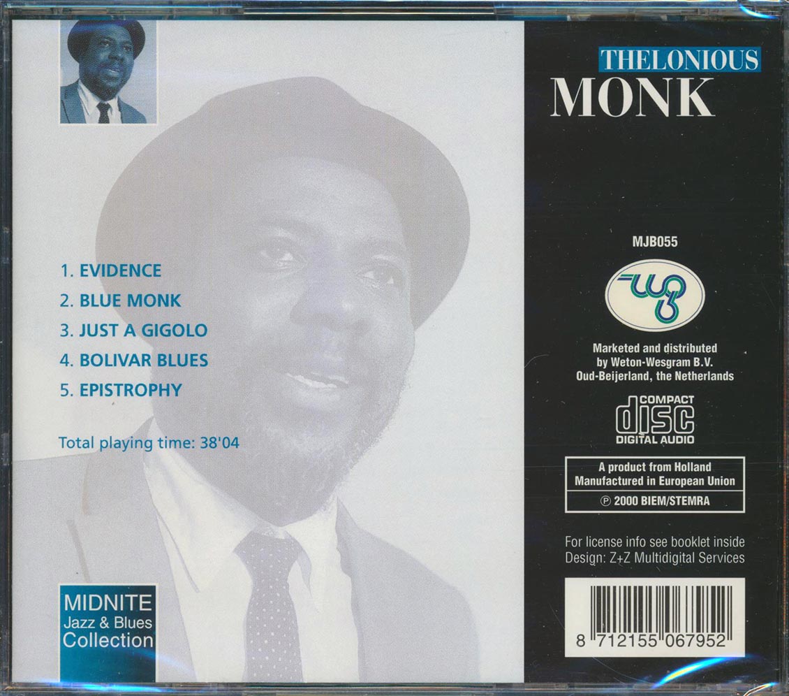 Thelonious Monk - Blue Monk [New CD]