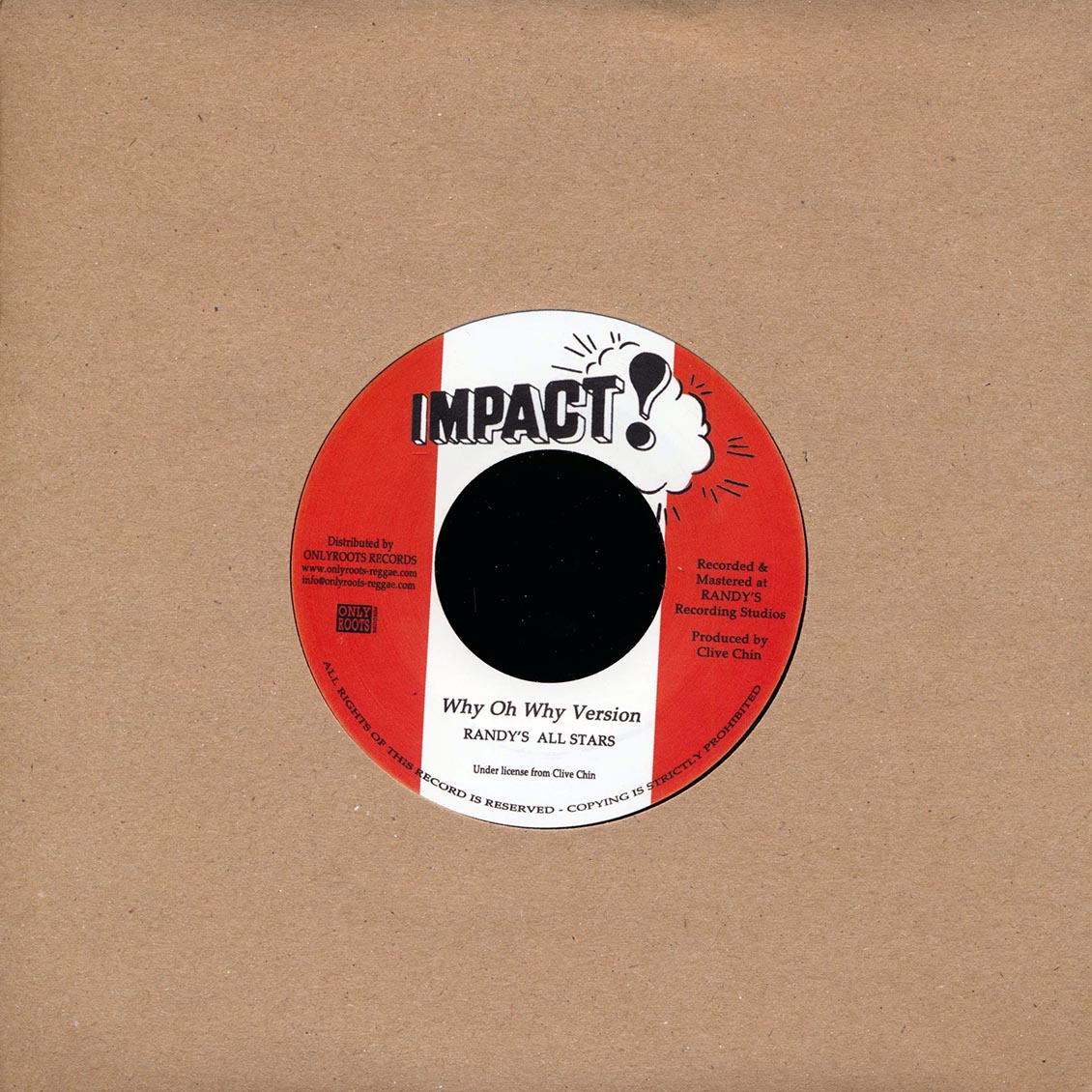 Ras Dawkins & The Wailers - Why Oh Why  /  Version [New Vinyl 7"]