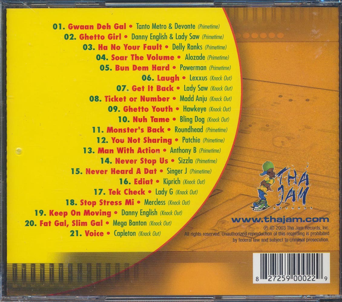 Various - Jam Riddim 1: Knockout & Primetime Rhythms (21 tracks) [New CD]