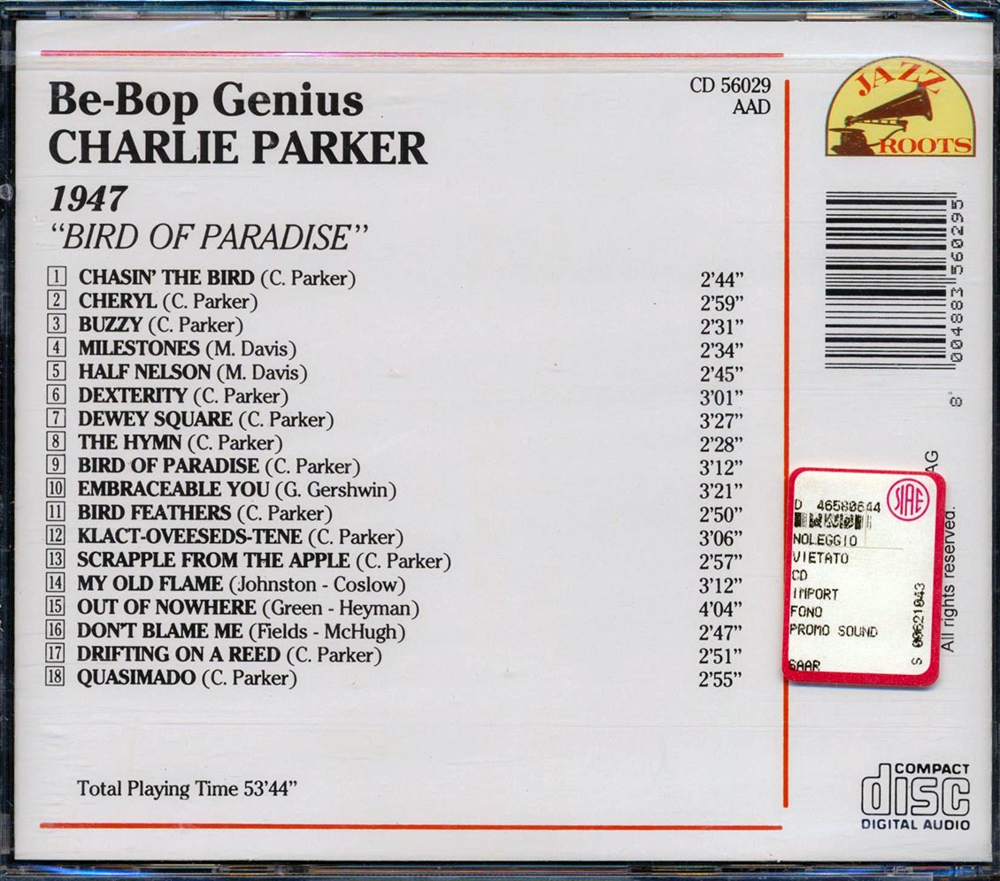 Charlie Parker - Be-Bop Genius [New CD]