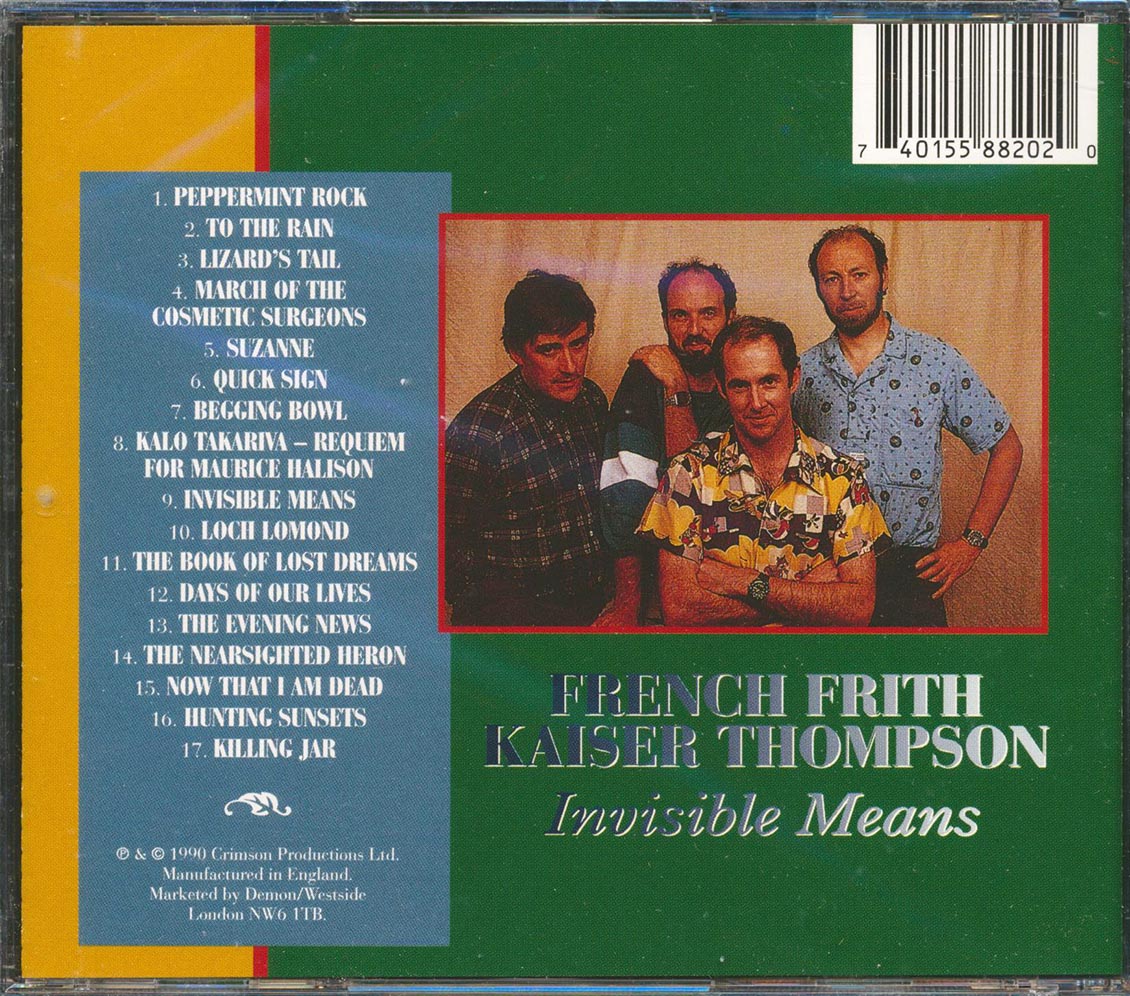 French Frith Kaiser Thompson - Invisible Means [New CD]