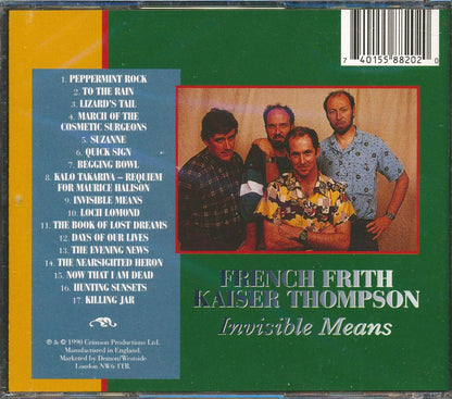French Frith Kaiser Thompson - Invisible Means [New CD]