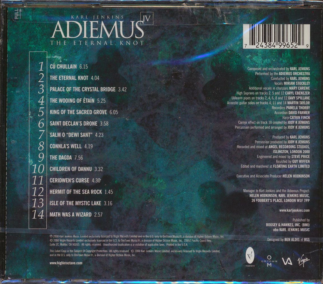 Karl Jenkins, Adiemus - Adiemus IV: The Eternal Knot (incl. large booklet) [New CD]