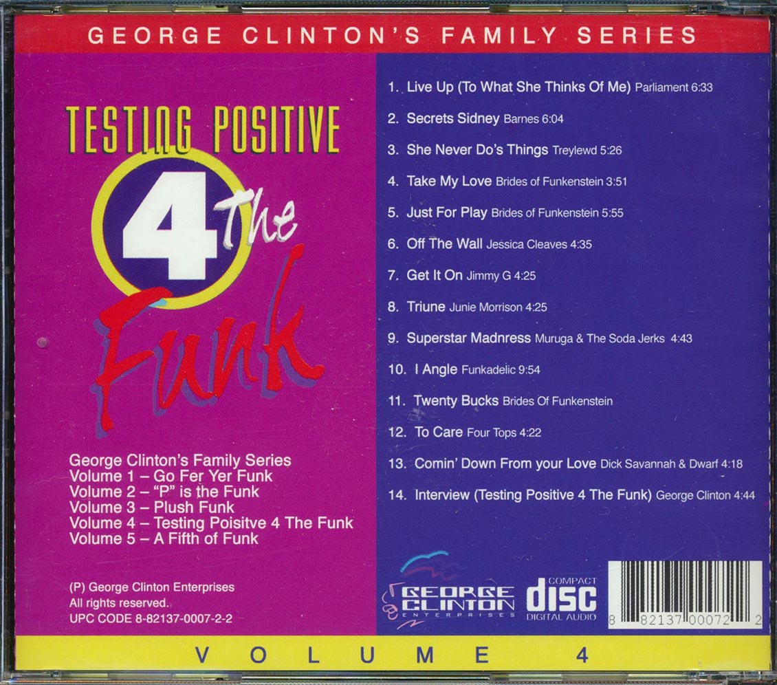George Clinton - Family Series Volume 4: Testing Positive 4 The Funk [New CD]