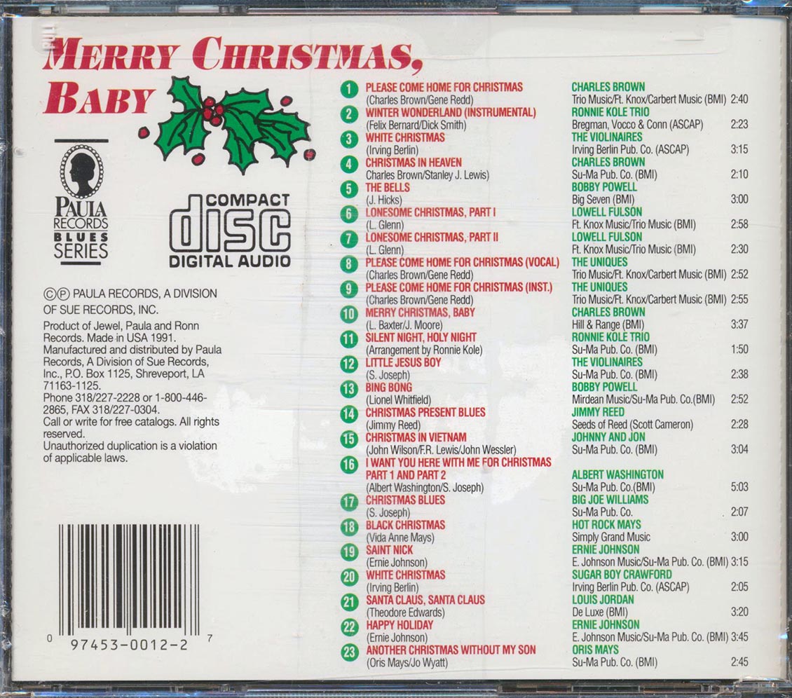Louis Jordan, Charles Brown, Lowell Fulson, Etc. - Merry Christmas Baby [New CD]