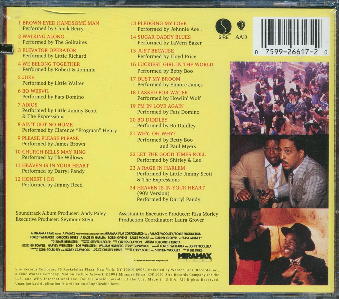 Fats Domino, Little Richard, Chuck Berry, Etc. - Music From The Film A Rage In Harlem (24 tracks) [New CD]