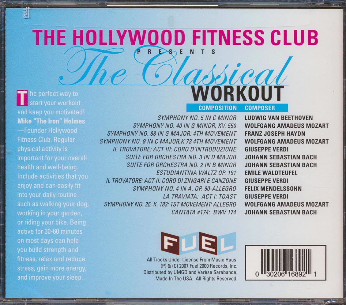 Beethoven, Mozart, Bach, Etc. - The Hollywood Fitness Club Presents The Classical Workout [New CD]