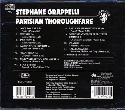 Stephane Grappelli - Parisian Thoroughfare [New CD]