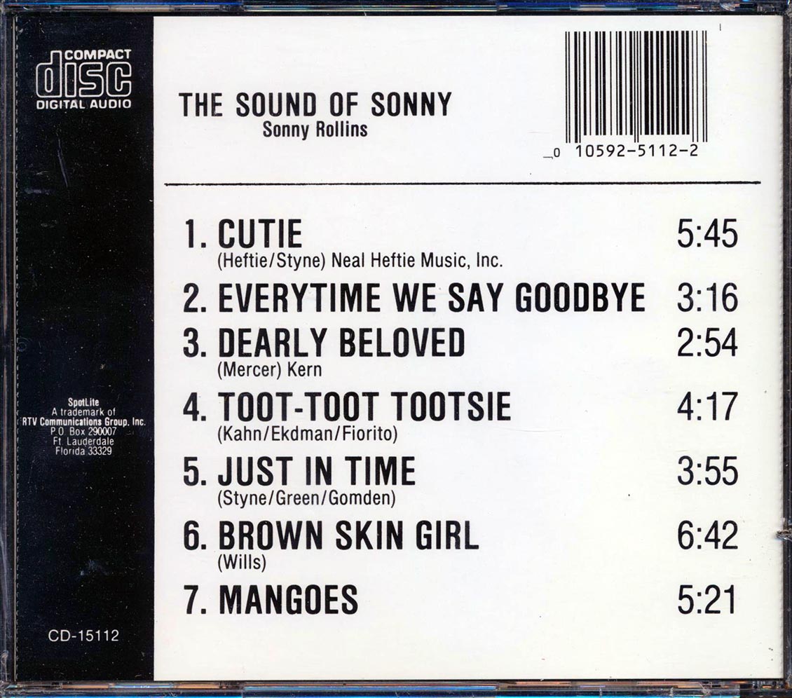 Sonny Rollins - The Sound Of Sonny [New CD]