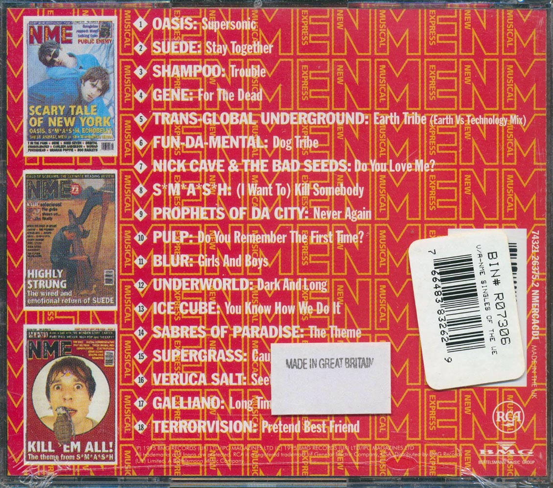 Ice Cube, Blur, Oasis, Shampoo, Etc. - NME Singles Of The Week 1994 [New CD]
