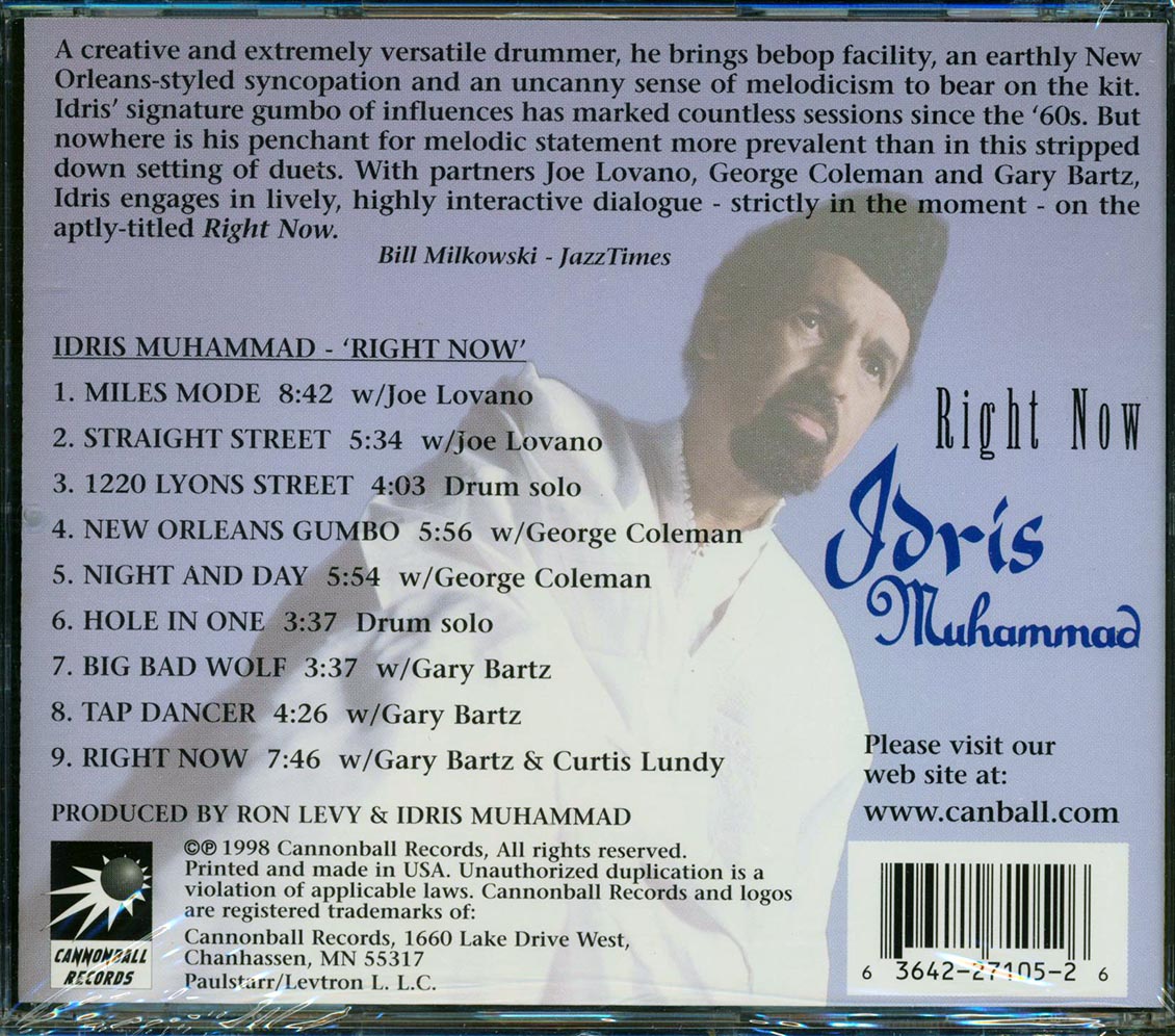 Idris Muhammad - Right Now [New CD]
