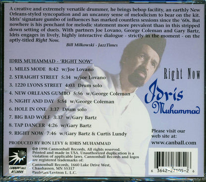 Idris Muhammad - Right Now [New CD]