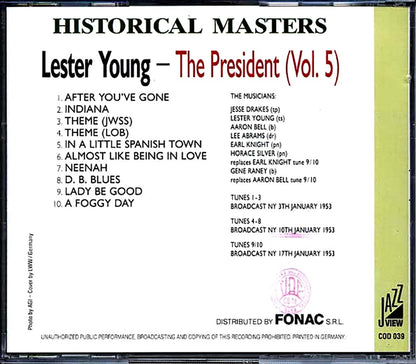 Lester Young - The President Volume 5 (numbered ltd.ed.) [New CD]