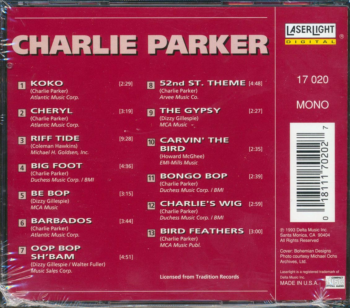 Charlie Parker - The Best Of The Bird [New CD]