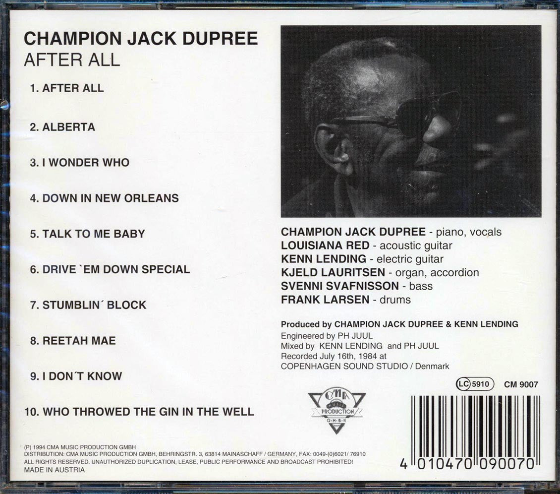 Champion Jack Dupree - After All [New CD]