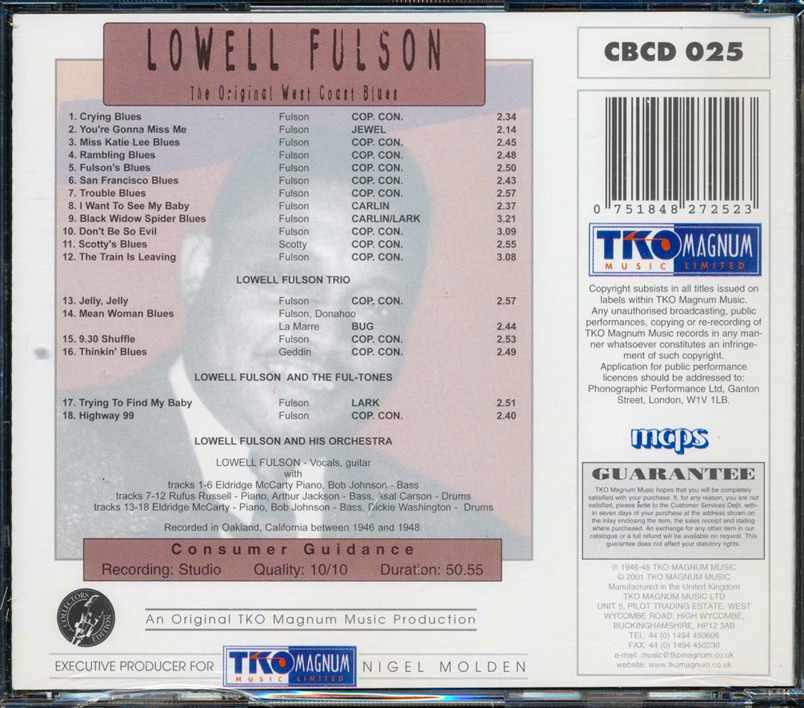 Lowell Fulson - The Original West Coast Blues [New CD]