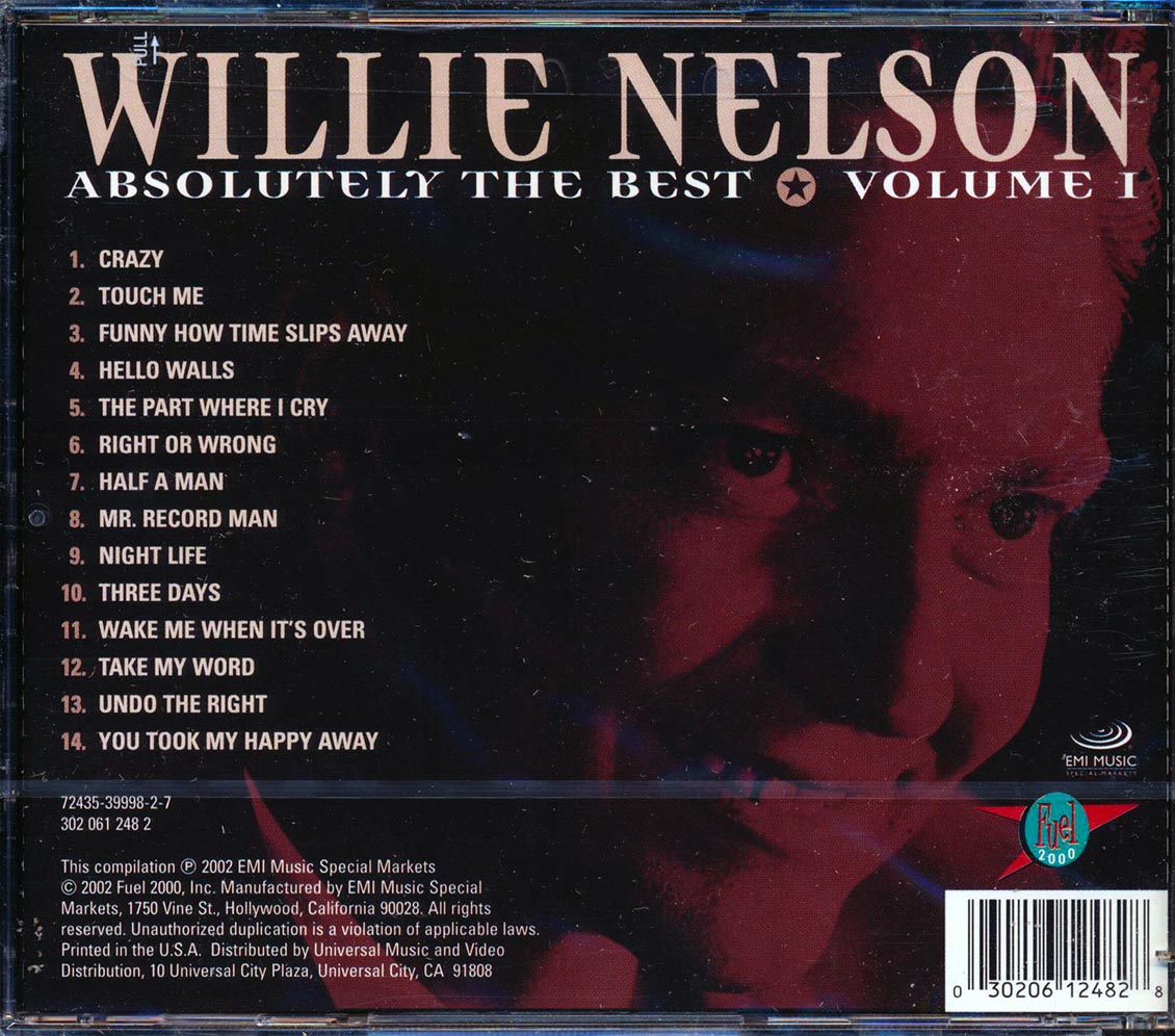 Willie Nelson - Absolutely The Best Volume 1 [New CD]