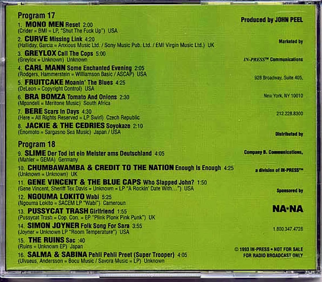 Various - Peel Out In The States Programs 17 & 18 [New CD]