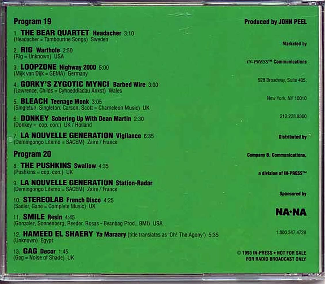 Various - Peel Out In The States Programs 19 & 20 [New CD]