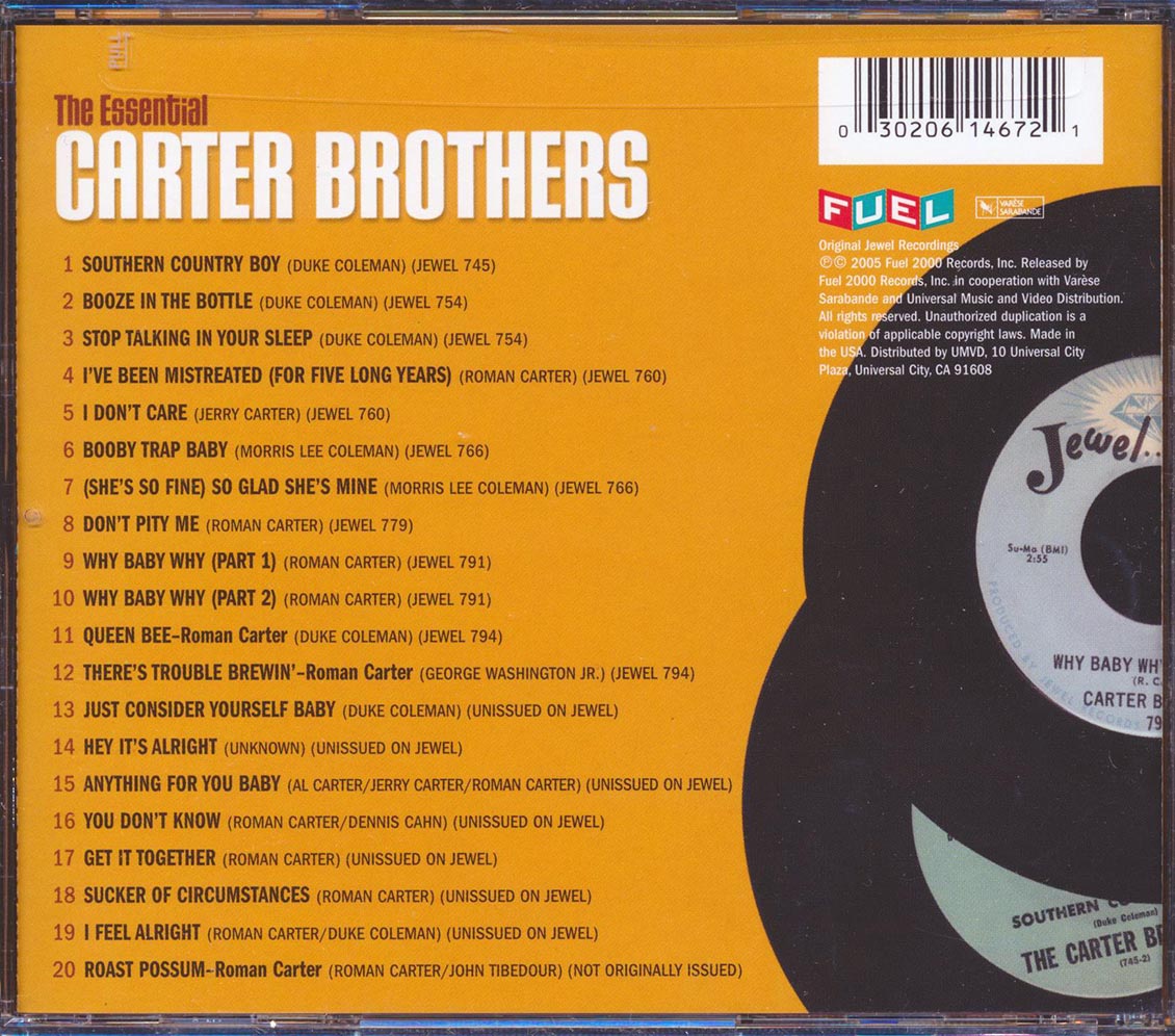 The Carter Brothers - The Essential Carter Brothers [New CD]