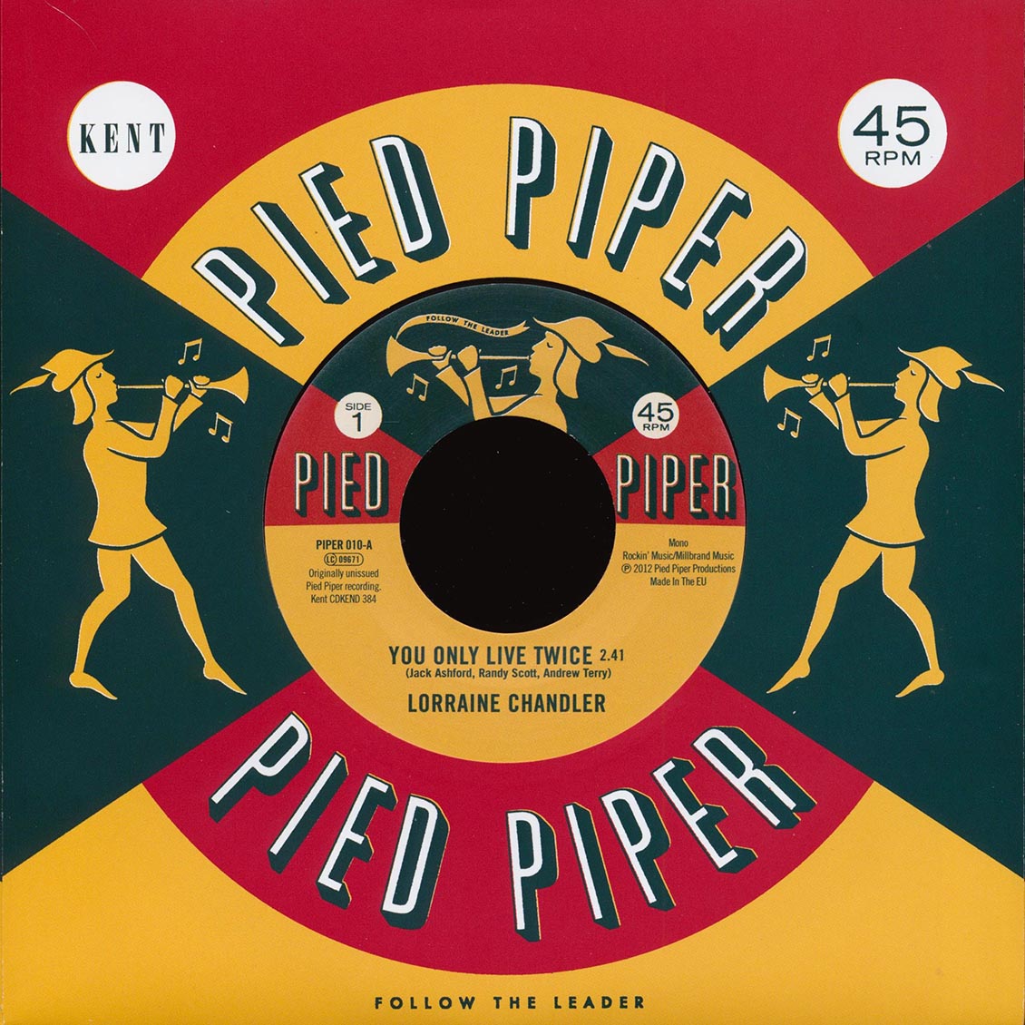 Loraine Chandler - You Only Live Twice  /  The Pied Piper Players - Hold On To My Baby [New] [New Vinyl 7"]
