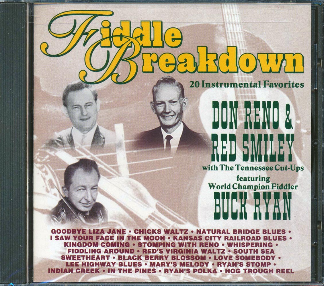 Don Reno, Red Smiley, Buck Ryan - Fiddle Breakdown (20 tracks) [New] [New CD]