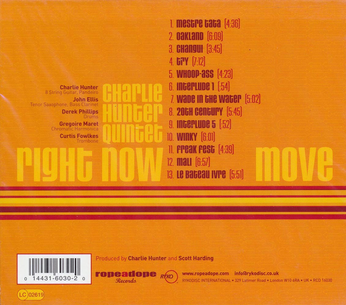 Charlie Hunter Quintet - Right Now Move [New CD]