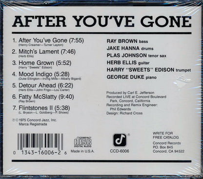 Herb Ellis, Ray Brown, Etc. - After You've Gone (remastered) [New CD]