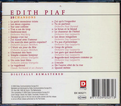 Edith Piaf - 25 Chansons (remastered) [New CD]