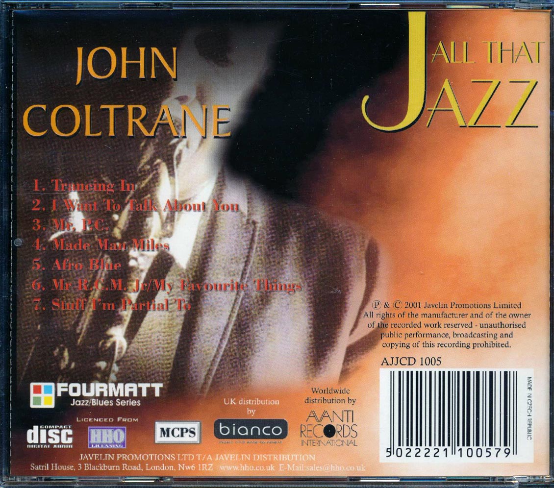 John Coltrane - All That Jazz [New CD]