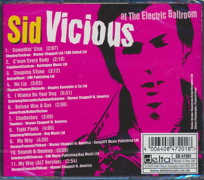 Sid Vicious - Sid Vicious At The Electric Ballroom [New CD]