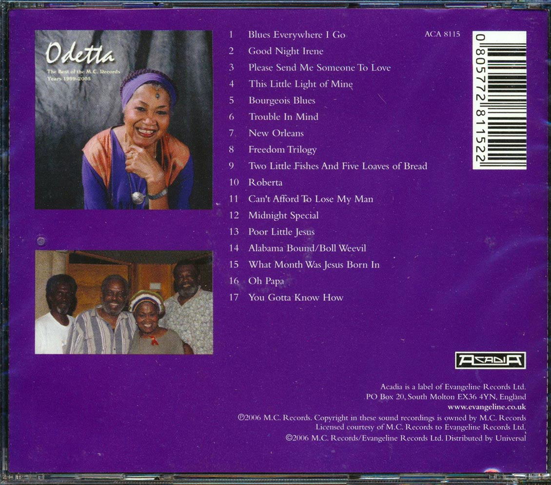 Odetta - The Best Of The M.C. Records Years 1999-2005 [New CD]