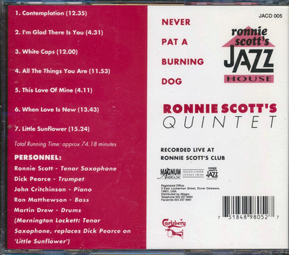 Ronnie Scott Quintet - Never Pat A Burning Dog: Live At Ronnie Scott's Club [New CD]