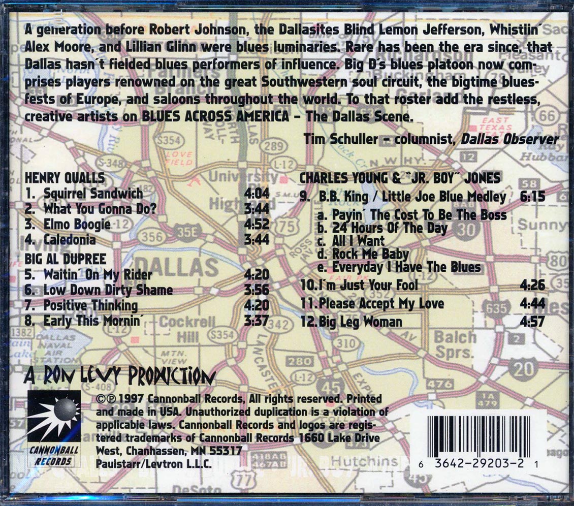 Henry Qualls, Big Al Dupree, Charles Young, Jr. Boy Jones - Blues Across America: The Dallas Scene [New CD]