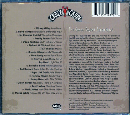 Freddy Fender, Ronnie Milsap, Floyd Tillman, Etc. - Choice Appetizers: The Crazy Cajun Country Sampler (20 tracks) [New CD]