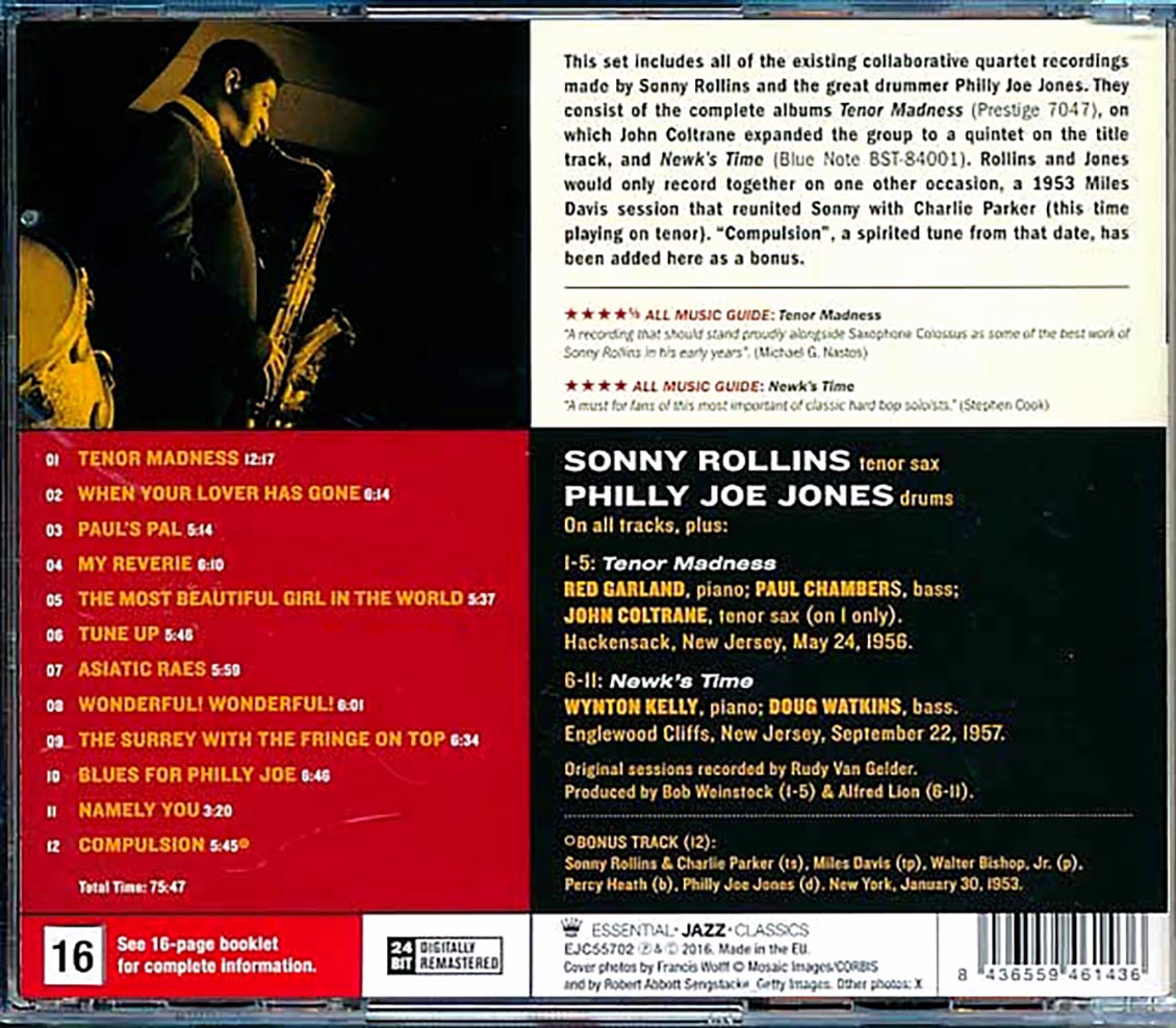Sonny Rollins Quartet, Philly Joe Jones - Complete Recordings (incl. large booklet) (remastered) [New CD]