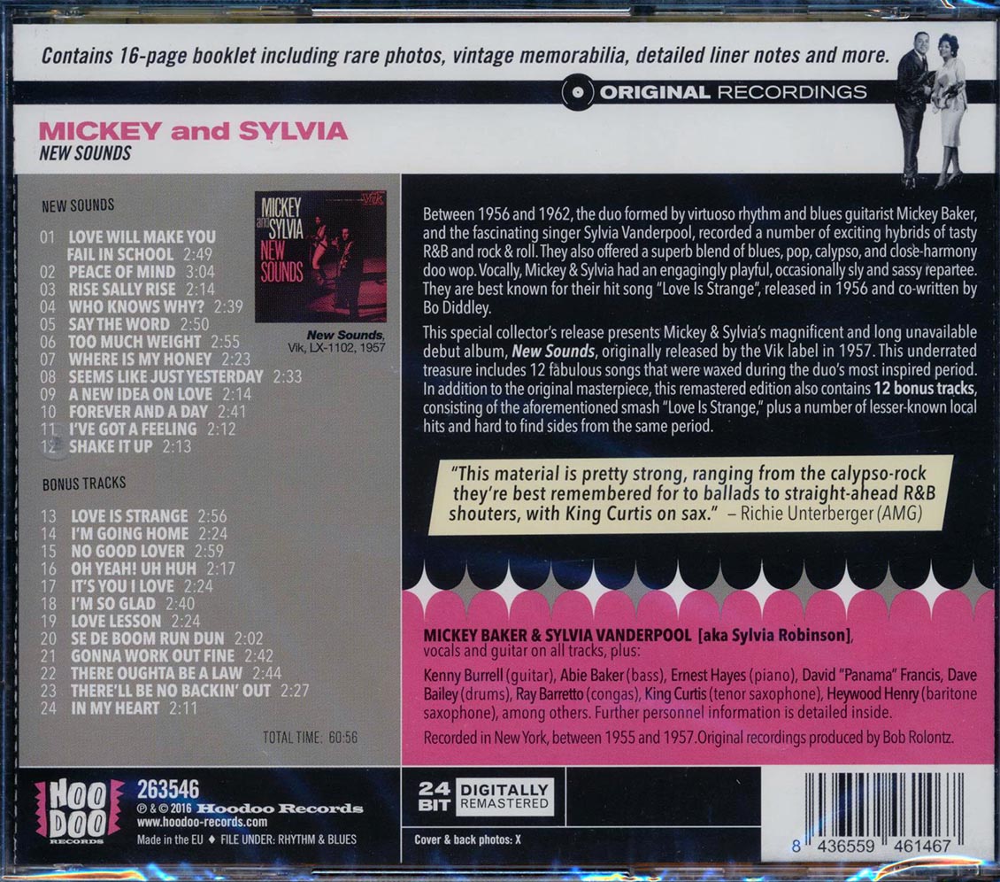 Mickey & Sylvia - New Sounds (incl. large booklet) (remastered) [New CD]
