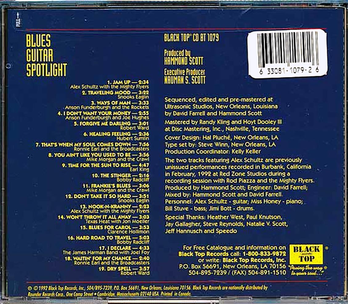 Robert Ward, Earl King, Snooks Eaglin, Etc. - Blues Guitar Spotlight [New CD]