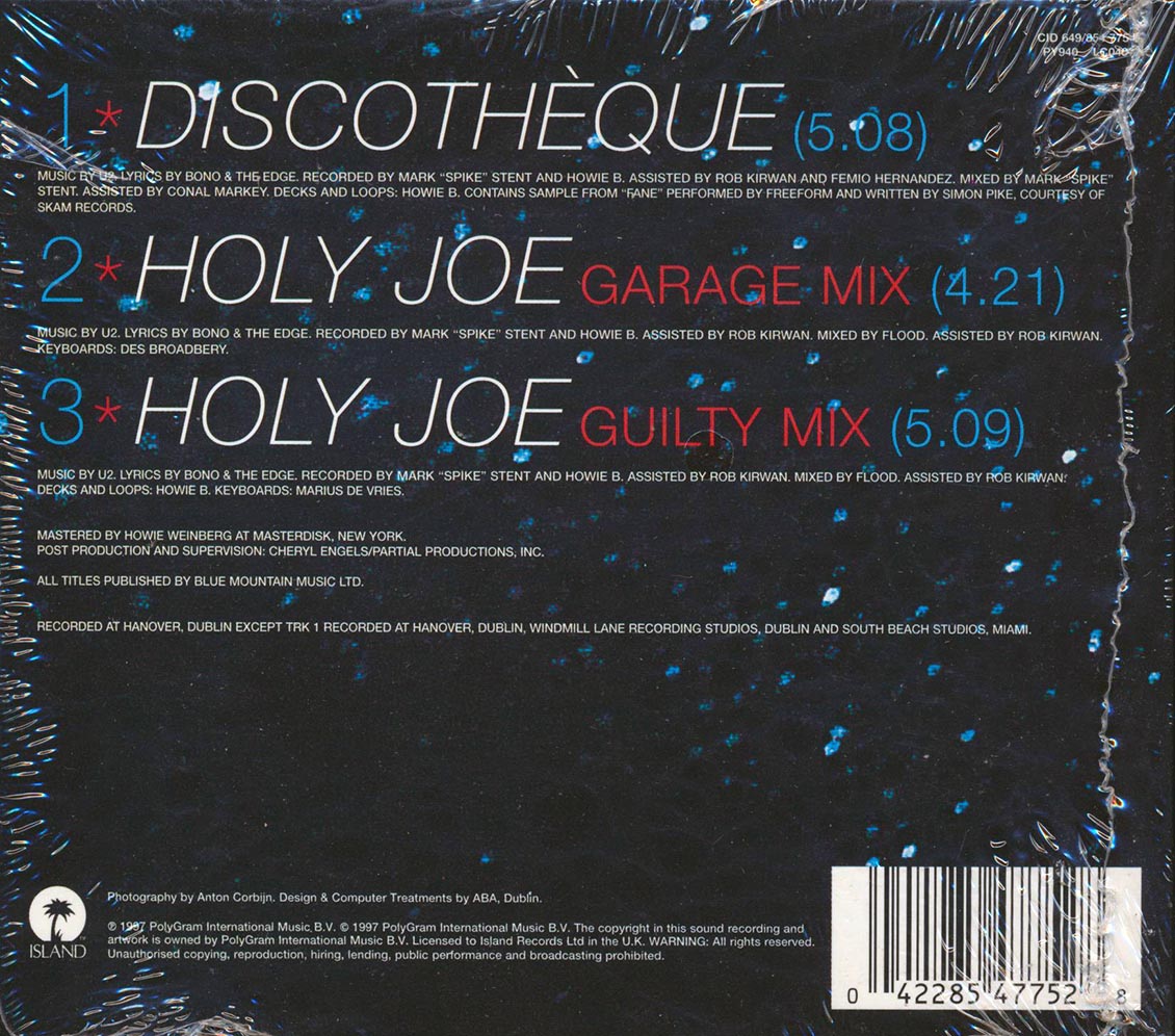 U2 - Discotheque (3 Track EP) [New CD]