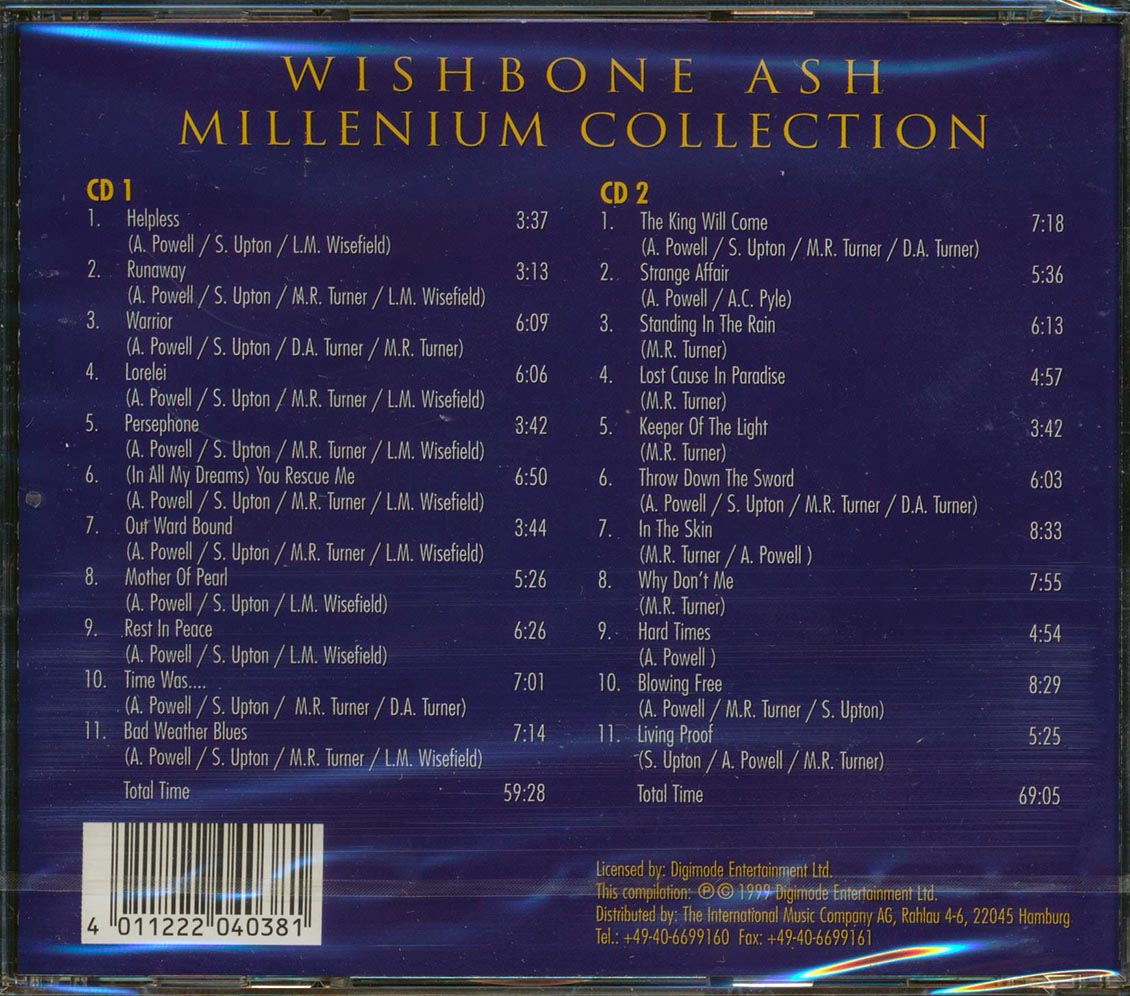 Wishbone Ash - Millennium Collection (22 tracks) (2xCD) [New CD]