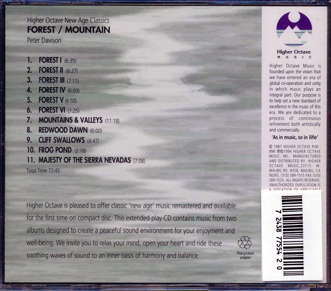 Peter Davison - Forest + Mountain (2 albums on 1 CD) (remastered) [New CD]