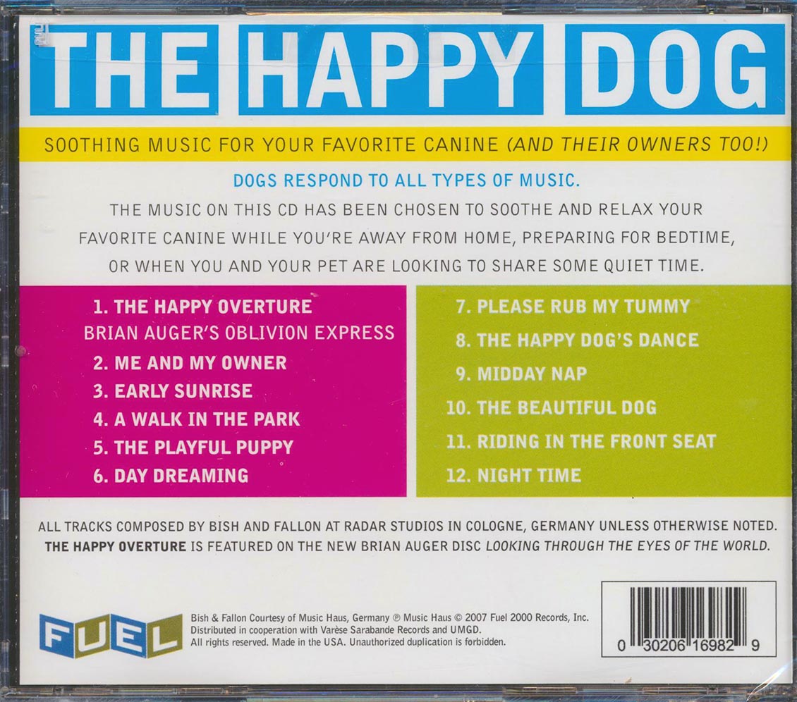 Bish & Fallon - The Happy Dog: Soothing Music For Your Favorite Canine [New CD]