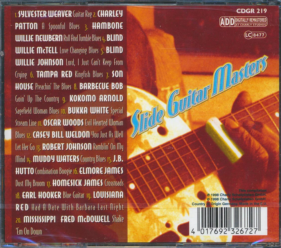 Sylvester Weaver, Charley Patton, Blind Willie McTell, Etc. - Slide Guitar Masters [New CD]