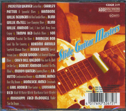 Sylvester Weaver, Charley Patton, Blind Willie McTell, Etc. - Slide Guitar Masters [New CD]