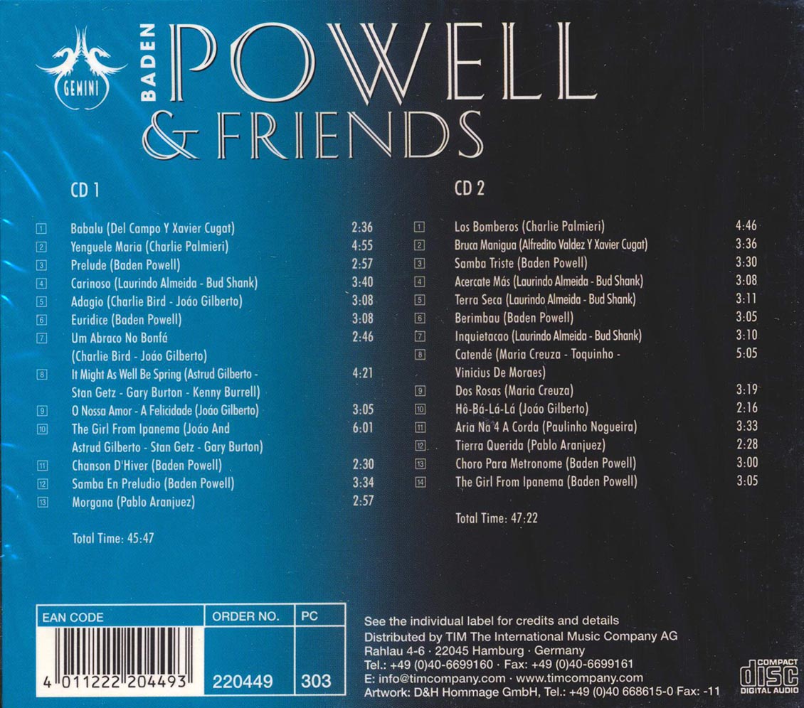Baden Powell - Baden Powell & Friends (27 tracks) (2xCD) [New CD]