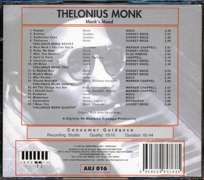 Thelonius Monk, Milk Jackon, Art Blakey - Monks Mood [New CD]